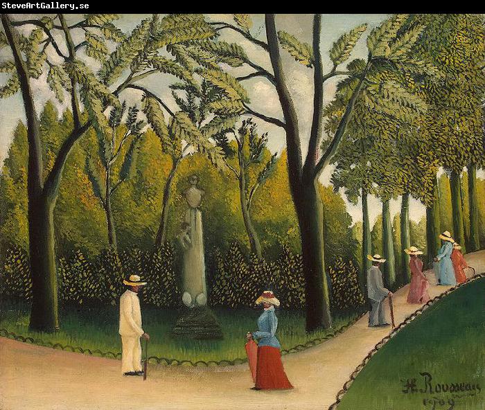 Henri Rousseau Luxembourg Gardens. Monument to Chopin